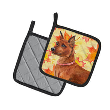 Load image into Gallery viewer, Miniature Pinscher Fall Pot Holders - Set of 2 - Heat-Resistant Kitchen Essentials BB9917PTHD