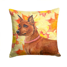 Load image into Gallery viewer, Miniature Pinscher Fall Throw Pillow - 14x14 Decorative Pillow – Art for Your Home &amp; Patio BB9917PW1414