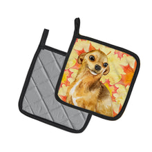 Load image into Gallery viewer, Chihuahua Fall Pot Holders - Set of 2 - Heat-Resistant Kitchen Essentials BB9919PTHD