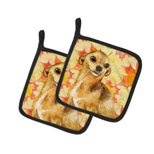Load image into Gallery viewer, Chihuahua Fall Pot Holders - Set of 2 - Heat-Resistant Kitchen Essentials BB9919PTHD