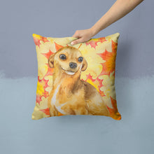Load image into Gallery viewer, Chihuahua Fall Throw Pillow - 14x14 Decorative Pillow – Art for Your Home &amp; Patio BB9919PW1414