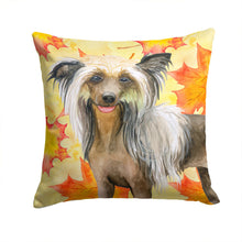 Load image into Gallery viewer, Chinese Crested Fall Throw Pillow - 14x14 Decorative Pillow – Art for Your Home &amp; Patio BB9920PW1414