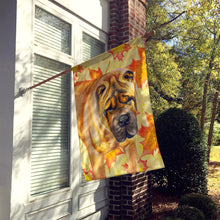 Load image into Gallery viewer, Shar Pei Fall Flag Canvas House Size BB9922CHF
