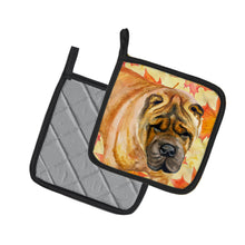 Load image into Gallery viewer, Shar Pei Fall Pot Holders - Set of 2 - Heat-Resistant Kitchen Essentials BB9922PTHD