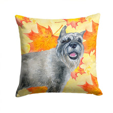 Load image into Gallery viewer, Schnauzer Fall Throw Pillow - 14x14 Decorative Pillow – Art for Your Home &amp; Patio BB9923PW1414
