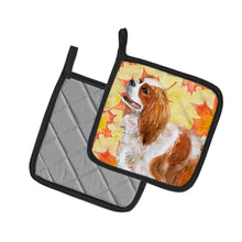 Load image into Gallery viewer, Cavalier Spaniel Fall Pot Holders - Set of 2 - Heat-Resistant Kitchen Essentials BB9924PTHD