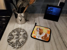 Load image into Gallery viewer, Cavalier Spaniel Fall Pot Holders - Set of 2 - Heat-Resistant Kitchen Essentials BB9924PTHD