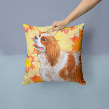 Load image into Gallery viewer, Cavalier Spaniel Fall Throw Pillow - 14x14 Decorative Pillow – Art for Your Home &amp; Patio BB9924PW1414