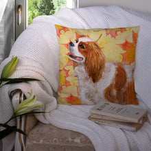Load image into Gallery viewer, Cavalier Spaniel Fall Throw Pillow - 14x14 Decorative Pillow – Art for Your Home &amp; Patio BB9924PW1414