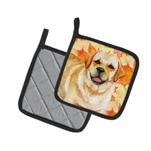 Load image into Gallery viewer, Golden Retriever Fall Pot Holders - Set of 2 - Heat-Resistant Kitchen Essentials BB9925PTHD