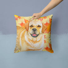 Load image into Gallery viewer, Golden Retriever Fall Throw Pillow - 14x14 Decorative Pillow – Art for Your Home &amp; Patio BB9925PW1414