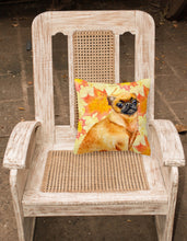 Load image into Gallery viewer, Small Brabant Griffon Fall Fabric Decorative Pillow BB9928PW1818
