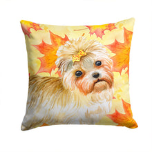 Load image into Gallery viewer, Morkie Fall Throw Pillow - 14x14 Decorative Pillow – Art for Your Home &amp; Patio BB9929PW1414