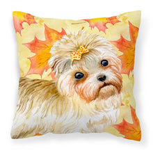 Load image into Gallery viewer, Morkie Fall Fabric Decorative Pillow BB9929PW1818