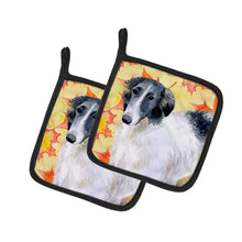 Load image into Gallery viewer, Borzoi Fall Pot Holders - Set of 2 - Heat-Resistant Kitchen Essentials BB9933PTHD