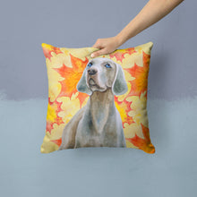 Load image into Gallery viewer, Weimaraner Fall Throw Pillow - 14x14 Decorative Pillow – Art for Your Home &amp; Patio
