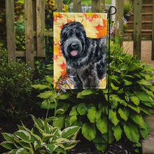 Load image into Gallery viewer, Black Russian Terrier Fall Garden Flag - Outdoor Decorative Yard Flag BB9938GF