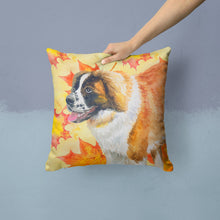 Load image into Gallery viewer, Saint Bernard Fall Throw Pillow - 14x14 Decorative Pillow – Art for Your Home &amp; Patio BB9940PW1414