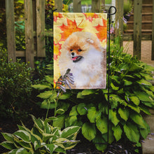 Load image into Gallery viewer, Pomeranian Fall Garden Flag - Outdoor Decorative Yard Flag BB9943GF