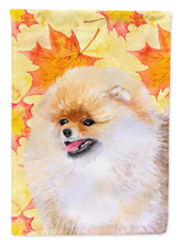 Load image into Gallery viewer, Pomeranian Fall Garden Flag - Outdoor Decorative Yard Flag BB9943GF