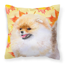 Load image into Gallery viewer, Pomeranian Fall Fabric Decorative Pillow BB9943PW1818
