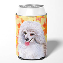 Load image into Gallery viewer, Medium White Poodle Fall Can or Bottle Hugger BB9944CC