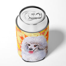 Load image into Gallery viewer, Medium White Poodle Fall Can or Bottle Hugger BB9944CC