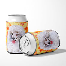 Load image into Gallery viewer, Medium White Poodle Fall Can or Bottle Hugger BB9944CC