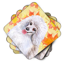Load image into Gallery viewer, Medium White Poodle Fall Foam Coaster  BB9944FC