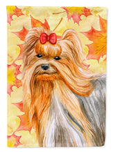Load image into Gallery viewer, Yorkshire Terrier Fall Garden Flag - Outdoor Decorative Yard Flag BB9946GF