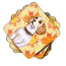 Load image into Gallery viewer, Beagle Fall Coasters - Set of 4 Lightweight Foam, Absorbent Drink Coasters