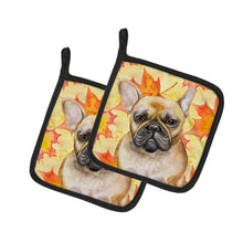 Load image into Gallery viewer, French Bulldog Fall Pot Holders - Set of 2 - Heat-Resistant Kitchen Essentials BB9949PTHD