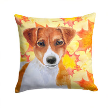 Load image into Gallery viewer, Jack Russell Terrier Fall Throw Pillow - 14x14 Decorative Pillow – Art for Your Home &amp; Patio BB9950PW1414