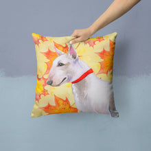 Load image into Gallery viewer, Bull Terrier Fall Throw Pillow - 14x14 Decorative Pillow – Art for Your Home &amp; Patio BB9954PW1414