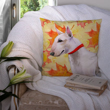 Load image into Gallery viewer, Bull Terrier Fall Throw Pillow - 14x14 Decorative Pillow – Art for Your Home &amp; Patio BB9954PW1414