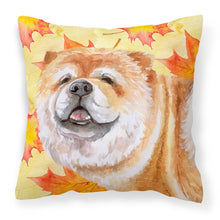 Load image into Gallery viewer, Chow Chow Fall Fabric Decorative Pillow BB9956PW1818
