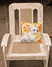 Load image into Gallery viewer, Chihuahua Leg up Fall Fabric Decorative Pillow BB9958PW1818