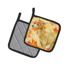 Load image into Gallery viewer, Italian Greyhound Fall Pot Holders - Set of 2 - Heat-Resistant Kitchen Essentials BB9959PTHD