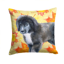 Load image into Gallery viewer, Newfoundland Puppy Fall Throw Pillow - 14x14 Decorative Pillow – Art for Your Home &amp; Patio BB9960PW1414