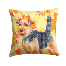 Load image into Gallery viewer, Welsh Terrier Fall Throw Pillow - 14x14 Decorative Pillow – Art for Your Home &amp; Patio BB9961PW1414