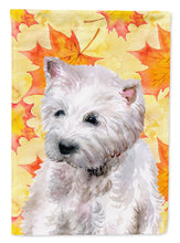 Load image into Gallery viewer, Westie Fall Flag Canvas House Size BB9962CHF