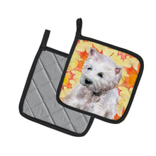Load image into Gallery viewer, Westie Fall Pot Holders - Set of 2 - Heat-Resistant Kitchen Essentials BB9962PTHD