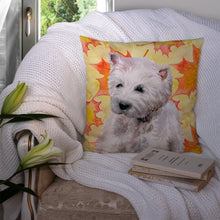 Load image into Gallery viewer, Westie Fall Throw Pillow - 14x14 Decorative Pillow – Art for Your Home &amp; Patio BB9962PW1414