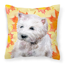 Load image into Gallery viewer, Westie Fall Fabric Decorative Pillow BB9962PW1818
