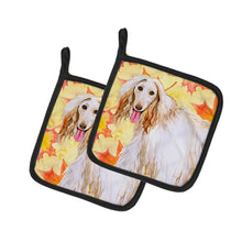 Load image into Gallery viewer, Afghan Hound Fall Pot Holders - Set of 2 - Heat-Resistant Kitchen Essentials BB9963PTHD