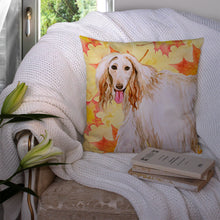 Load image into Gallery viewer, Afghan Hound Fall Throw Pillow - 14x14 Decorative Pillow – Art for Your Home &amp; Patio BB9963PW1414