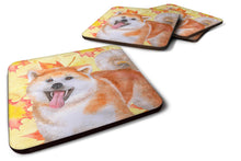 Load image into Gallery viewer, Akita Fall Coasters - Set of 4 Lightweight Foam, Absorbent Drink Coasters