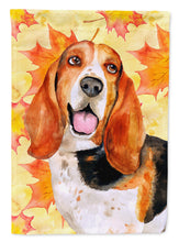 Load image into Gallery viewer, Basset Hound Fall Flag Canvas House Size BB9965CHF