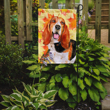 Load image into Gallery viewer, Basset Hound Fall Garden Flag - Outdoor Decorative Yard Flag BB9965GF