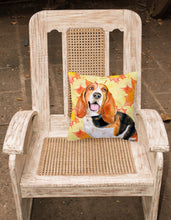 Load image into Gallery viewer, Basset Hound Fall Fabric Decorative Pillow BB9965PW1818